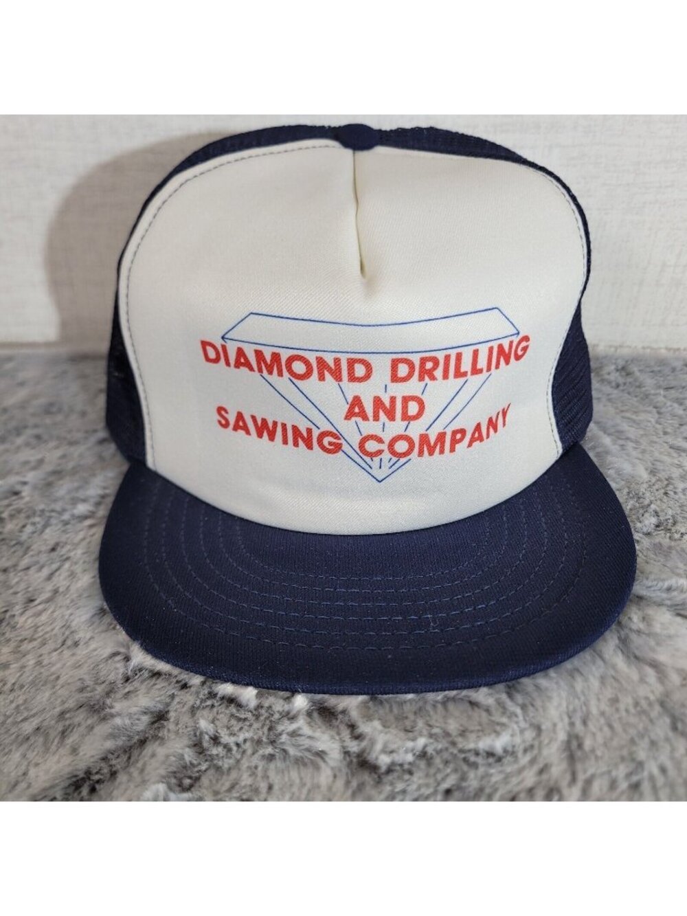 Vintage Diamond Drilling & Sawing Co Trucker Hat Mesh Snapback Made In USA